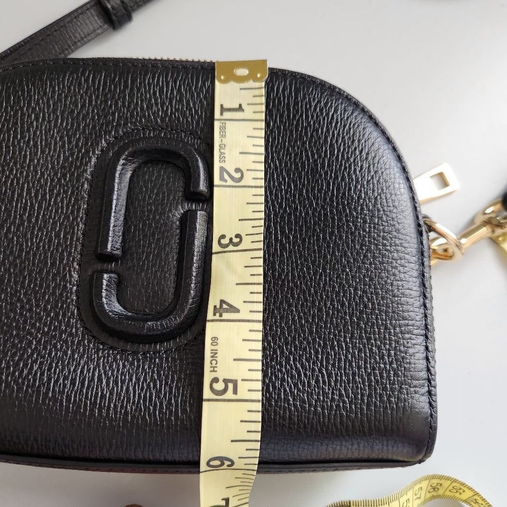 Marc Jacobs Shutter Black Leather Crossbody Bag BLACK/GOLD - Picture 10 of 12